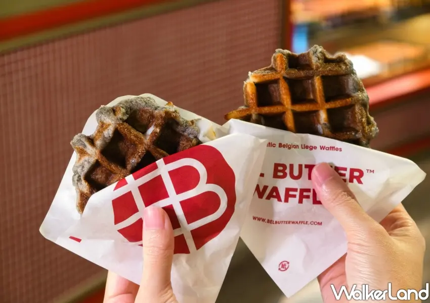 ▲專為台灣甜點控打造的「芝麻麻糬列日鬆餅」,每一口都能嚼出珍珠糖的卡滋酥脆與麻糬的彈牙扎實。(攝影:鄭雅之)