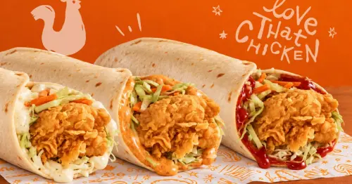 美國賣爆Chicken Wraps登台！Popeyes勁脆雞柳捲9月17日開賣，檸香與肯瓊辣脆一口咬下滿滿肉汁
