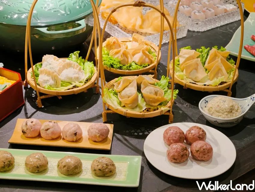 ▲主廚匠心手作多款港式丸餃鍋料,包含陳皮牛肉丸與剝皮辣椒雞肉雲吞等,嚴選優質食材呈現極致Q彈與飽滿風味。(攝影:鄭雅之)