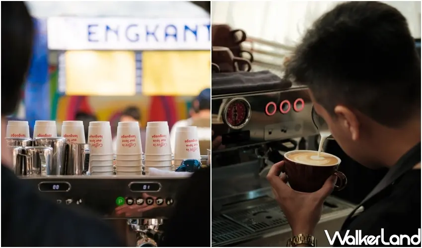 ▲入選世界百大名店的菲律賓馬尼拉「Yardstick Coffee」,專業職人現場展現精湛拉花與義式咖啡風味。