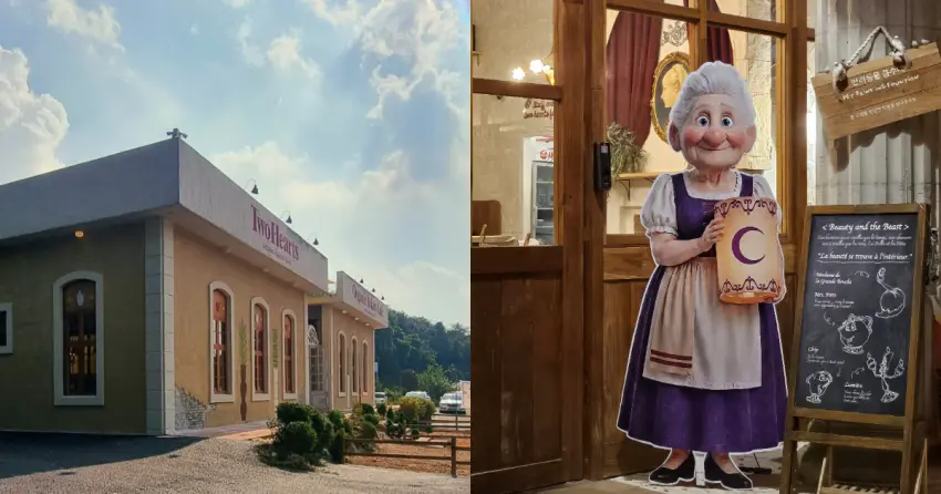 ▲Two Hearts Bakery宛如歐洲童話小鎮般的咖啡廳建築,搭配精緻造景讓每個角落都非常好拍。