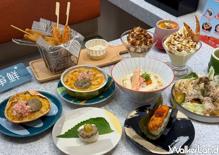 ▲爭鮮餐飲集團秋蟹季一口氣推出17款海鮮新品,包含韓式創意壽司、招牌烏龍麵與話題甜點。(攝影:鄭雅之)