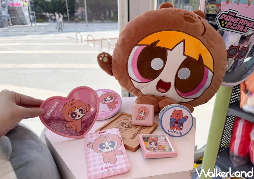 ▲飛天小女警X熊熊遇見你三創快閃店即日起至10月28日，超過百款全新周邊一次逛。(攝影：鄭亦庭)