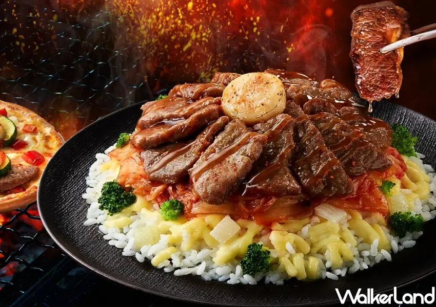 ▲必勝客獨家推出極炙厚牛干貝燒肉飯與個人比薩XL豪華套餐,滿滿醬燒牛肉與干貝讓一個人過節也能爽嗑燒肉大餐。