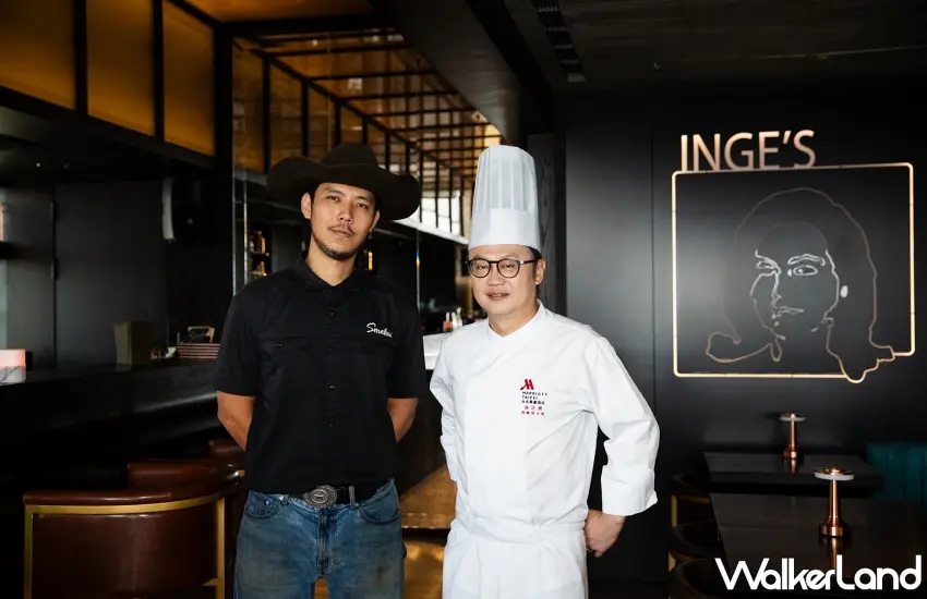 ▲嘉義預約困難名店Smokin創辦人阿度與台北萬豪INGE'S Bar&Grill主廚徐正育強強聯手,把正宗德州柴燒煙燻肉品搬上台北20樓高空餐桌,肉控不用奔波就能大快朵頤。圖/台北萬豪酒店提供;窩客島整理