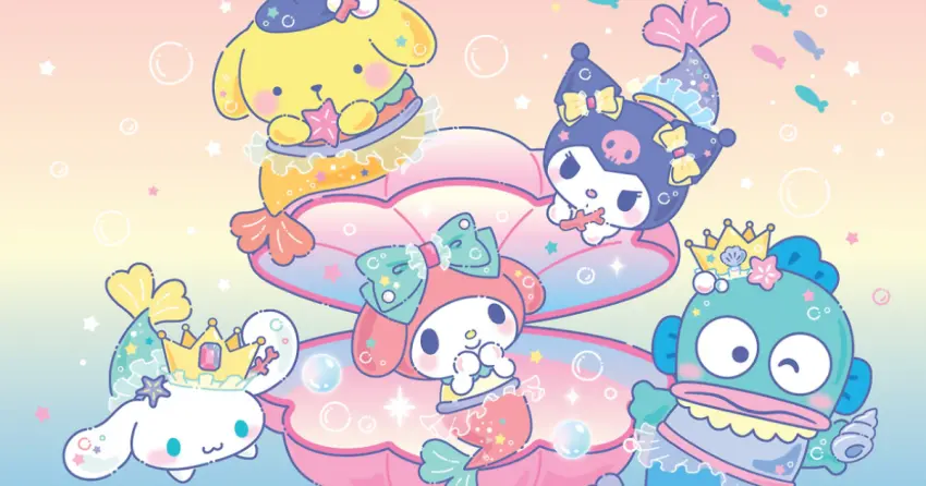 酷洛米變美人魚太萌！韓國樂天水族館「三麗鷗海底派對」登場，AR解任務免費換限定吊飾