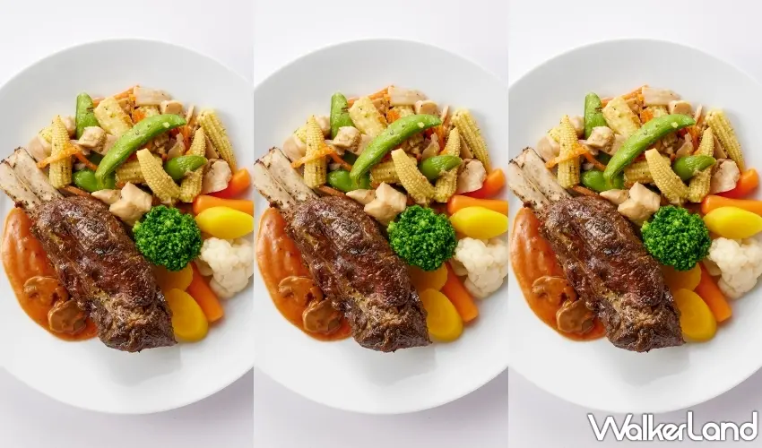 ▲肉控這盤可以直接筆記。烘烤至表面焦香的羊肩排淋上醇厚獵人醬，搭配蒜香時蔬與繽紛蔬菜，鮮嫩肉質與濃郁醬香一次滿足，399元就能享受豐盛的秋日大餐。圖／IKEA提供；窩客島整理