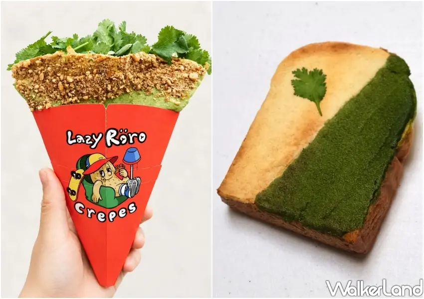 ▲Lazy Röro Crepes推出爆量香菜花生可麗餅,搭配木禾トースト限定版香菜奶酥吐司,成為2026台北香菜市集極具話題性的甜點美食。