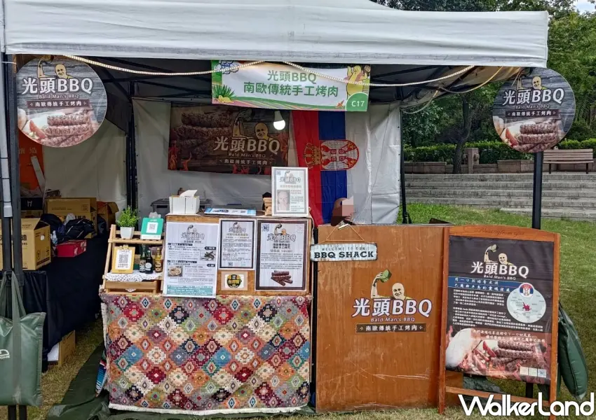 ▲衛武營快閃市集齊聚人氣美食，光頭BBQ獻上道地南歐巴爾幹傳統手工烤肉美食饗宴。   