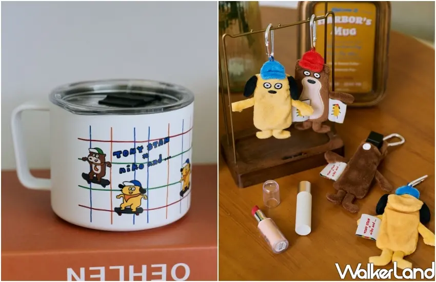 ▲屎蛋唐尼經典角色玻璃杯與玩偶吊飾在niko and …同步開賣,輕鬆搭配展現個人風格。