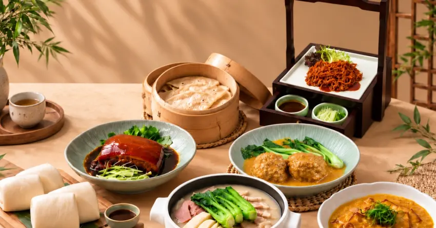 上海鄉村51道功夫菜！天母別館988吃到飽，爽吃蟹粉燒豆腐與醃篤鮮、6人同行加碼送雞湯