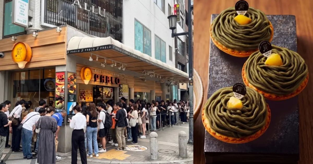 大阪秋季甜點太犯規！PABLO京都焙茶蒙布朗擠滿濃香奶油，490日圓只賣到10月底