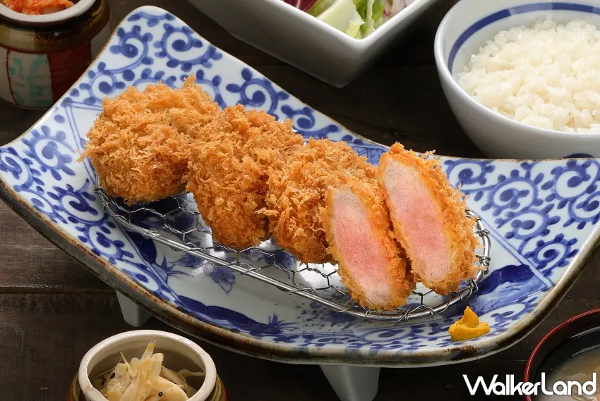 ▲腰內豬排把柔嫩口感直接寫在切面上，粉嫩肉芯被酥脆麵衣完整包住，一口咬下先酥後嫩，喜歡細緻肉感的豬排控很難不被吸引。圖／勝政提供；窩客島整理