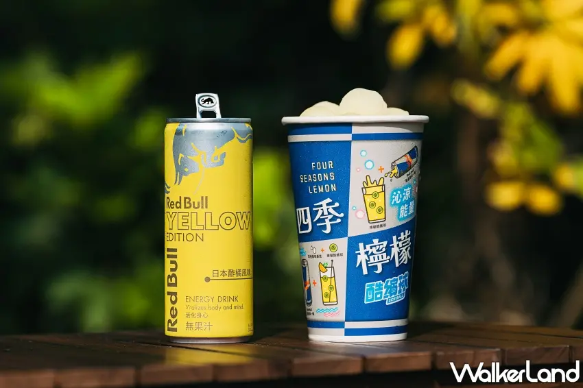 ▲Red Bull Yellow Edition直接搭上全家四季檸檬酷繽球,滿杯冰球配上日本酢橘的清新酸香,冰球慢慢融化後還能喝到不同的果香層次。圖/Red Bull提供;窩客島整理