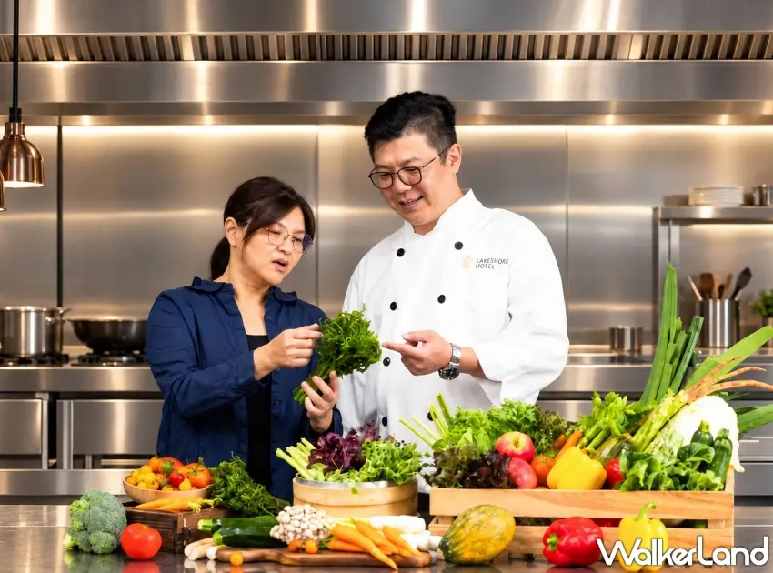 ▲從產地開始找出當季值得吃的食材，尋味人與主廚一起研究蔬果特色，也把莫內饗宴這次強調的選食概念帶進菜單。圖／煙波莫內饗宴提供；窩客島整理