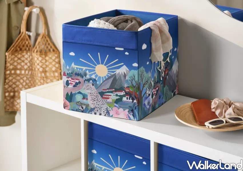 ▲IKEA ALPTALL喜馬拉雅山景收納盒方便收納房間零散日常物品。