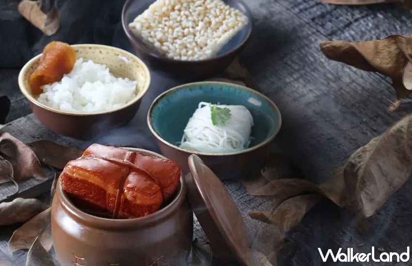 ▲招牌東坡肉慢火燉煮到醬香透亮,入口即化,再配上一旁熱騰騰的白飯與香氣四溢的特色名菜,這套經典餐點絕對是饕客不可錯過的極致滋味。圖/天香樓提供;窩客島整理