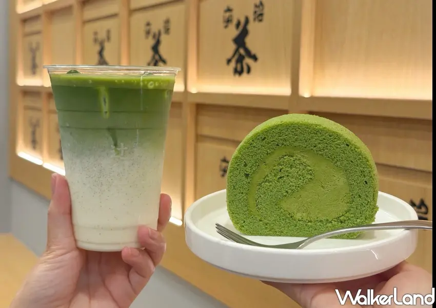 ▲10月16日購買濃郁切片辻利濃茶卷即贈辻利拿鐵,微苦甜抹茶蛋糕體搭配綿密生乳餡超滿足。