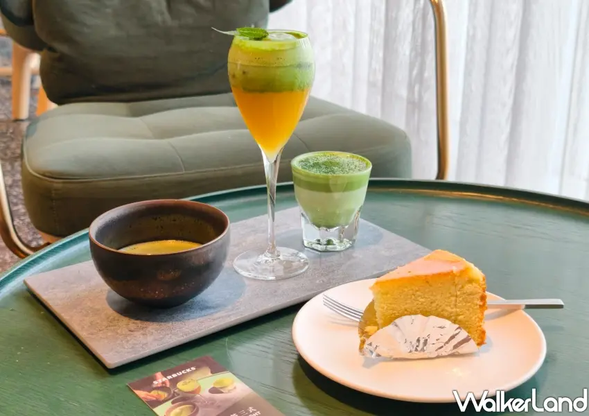 ▲星巴克茶瓦納抹茶三式限定套餐搭配糖霜檸檬磅蛋糕,以酸甜果香與濃郁茶韻帶來極致的美食饗宴。(攝影:鄭雅之)