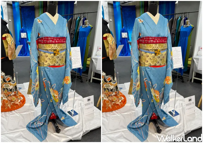▲2026東京和服展以「襲 KASANE」為年度主題,透過色彩、材質的層疊穿搭展現日本和服文化美學。(攝影:鄭亦庭)