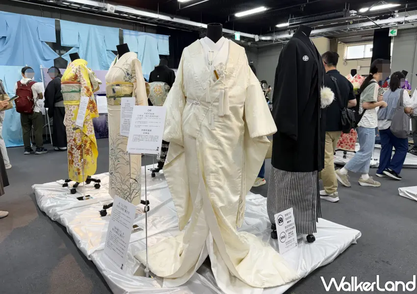 ▲東京和服展現場集結京都西陣織百年老舖、潮流和服品牌等,呈現從傳統到現代的多元和服風貌。(攝影:鄭亦庭)