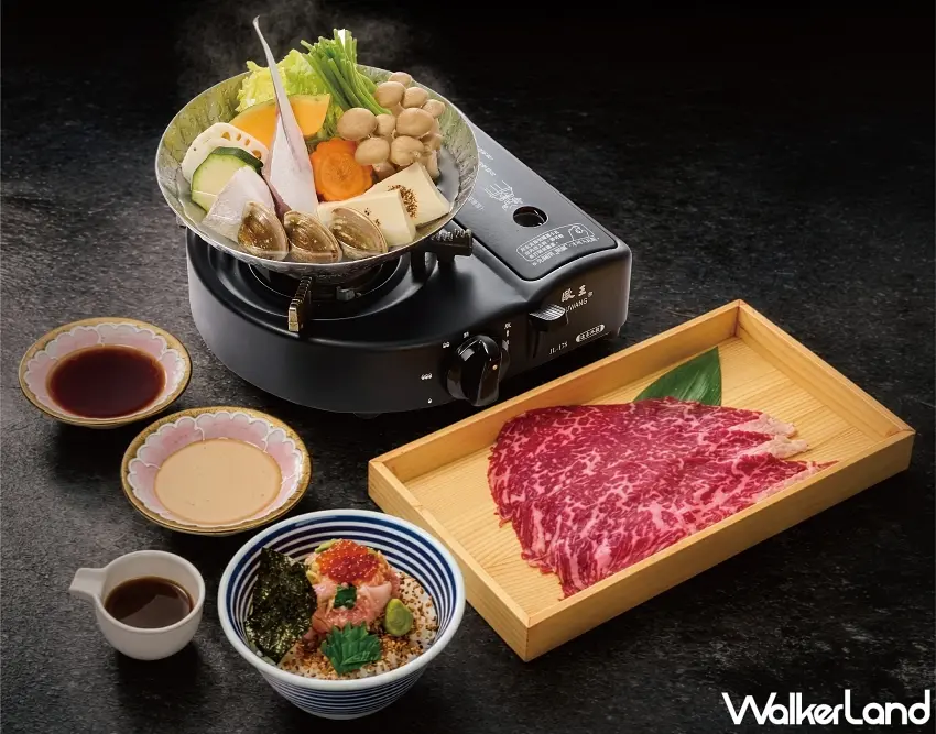 ▲天氣轉涼就想吃鍋!日本橋海鮮丼つじ半「山海和牛火鍋」一次端出油花漂亮的和牛、鮮甜紅甘與飽滿文蛤,搭配滿滿蔬菜一起涮煮,肉香與海味通通吃得到。推薦價899元,秋天想吃頓暖胃的日式料理,這鍋很值得列入清單。圖/日本橋海鮮丼つじ半提供;窩客島整理