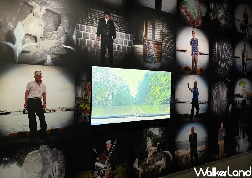 ▲中山站台北當代館免費展覽!韓國藝術家鄭鉉寯作品《老人與虎》以以整牆攝影搭配錄像,反思對長者的刻板印象。(攝影:鄭亦庭)