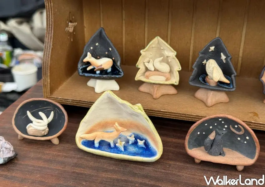 ▲創作者發揮巧思打造生動的動物系列陶藝擺飾,每一件作品都充滿療癒的手作溫度。(攝影:鄭雅之)
