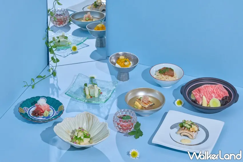 ▲不用飛日本也能享受精緻日式會席料理!日勝生加賀屋天翔廳將當季食材、細緻擺盤與日式器皿美學融入餐桌,從鮮魚料理到精緻小缽,每一道都充滿視覺驚喜。這次線上旅展一泊二食16,650元起,入住還能享用雙人日式早餐。圖/日勝生加賀屋提供;窩客島整理