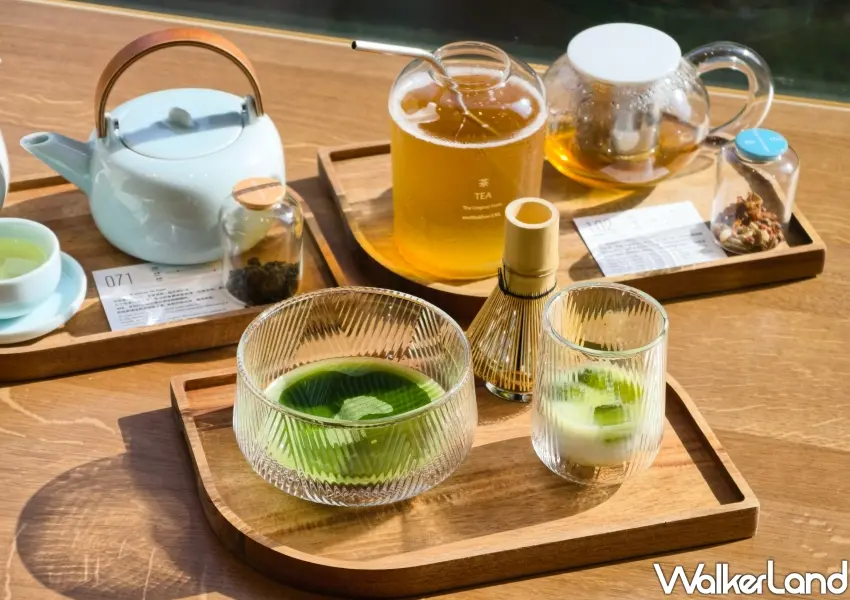▲預約制沉浸茶席提供多款當代茶飲與精心設計的茶點pairing組合。(攝影:鄭雅之)