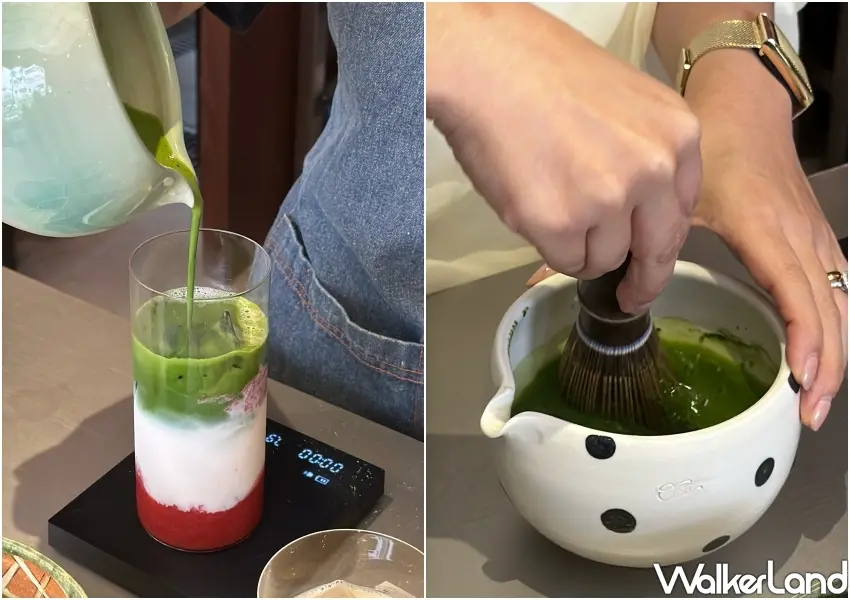 ▲開放式吧台宛如靜心舞台,來到ORII MATCHA能近距離欣賞職人專注刷茶的優雅過程(攝影:鄭雅之)
