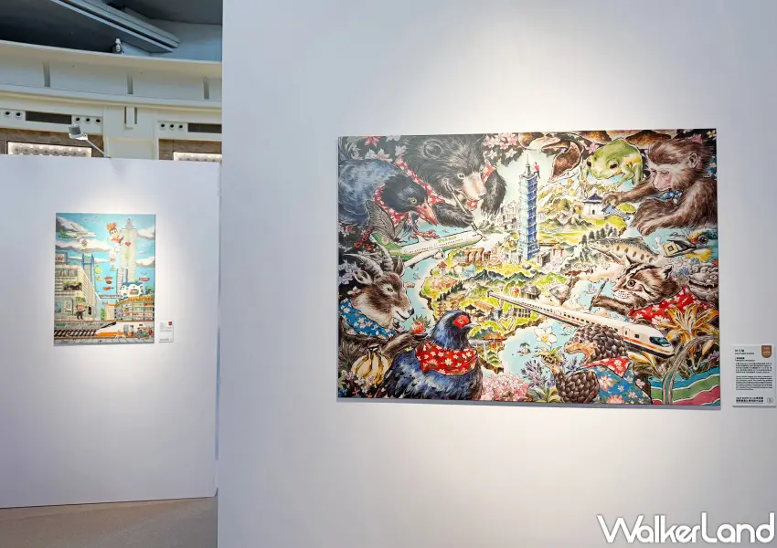 ▲2026 台灣奇蹟國際繪畫比賽以台北101為核心意象，將台灣 MIT 精神與台北 101 建築完美融合呈現在觀眾面前。(攝影：鄭亦庭)