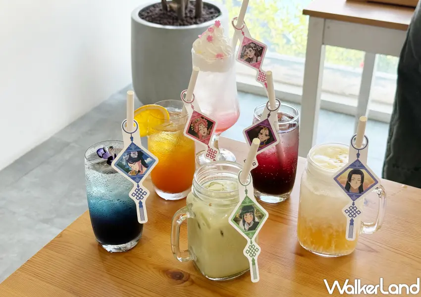 ▲藥師少女的獨語角色飲料!6款飲料附贈吸管套,還能獲得1款特典杯墊。(攝影:鄭亦庭)