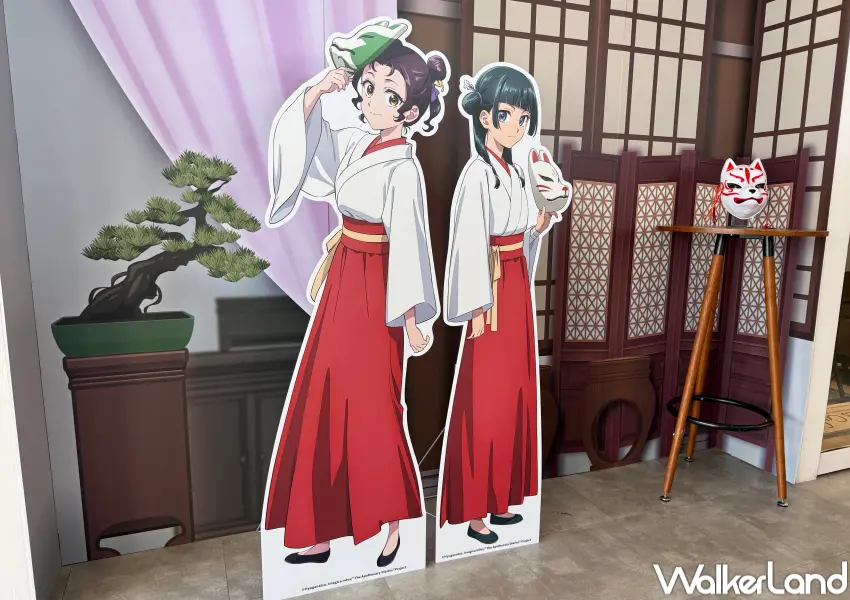 ▲《藥師少女的獨語》攜手FANFANS CAFÉ推出主題聯名咖啡廳,經典宮廷打卡點與貓貓、壬氏主題餐必拍。(攝影:鄭亦庭)