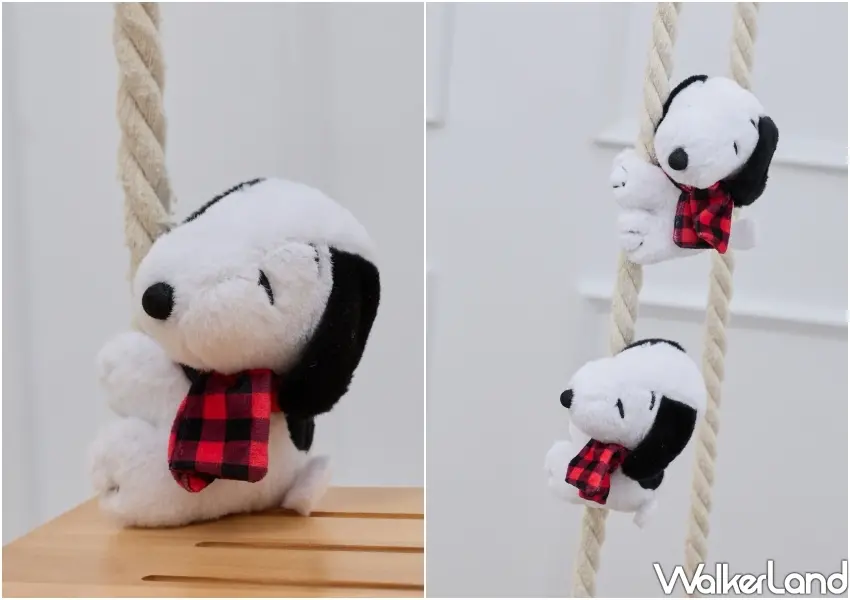 ▲身著冬季限定格紋服飾的「SNOOPY夾式玩偶」,可隨意夾在包包或衣服上,陪伴度過每個日常時刻。