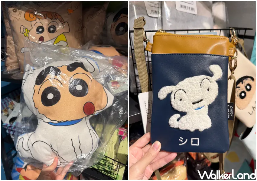 ▲三麗鷗、蠟筆小新、漫威周邊商品推出買一送一優惠,蠟筆小新小白抱枕超可愛。(攝影:鄭亦庭)