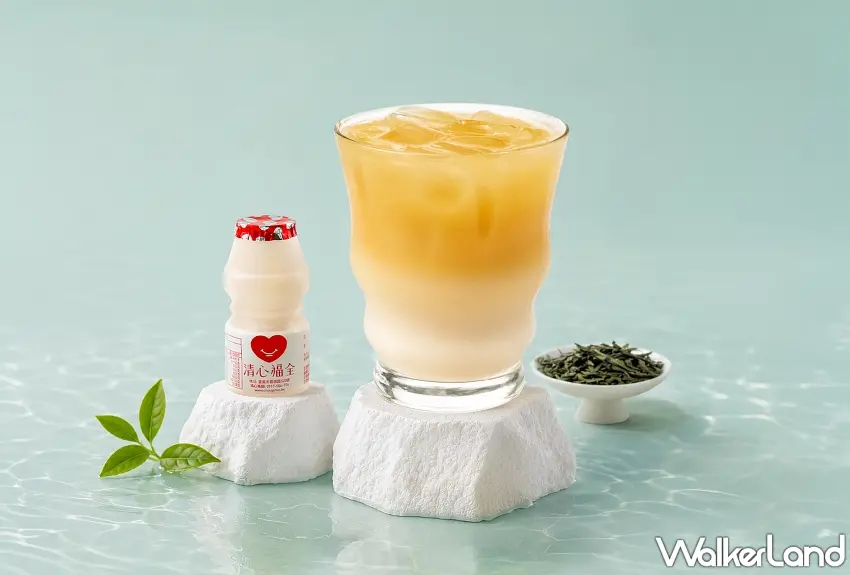 ▲清心福全優多綠茶竟然有專屬配方!清透金黃色茶湯與乳白色優多交融,搭配滿滿冰塊,光看就讓人想來一口。使用品牌特別研發的「清心優多」,讓綠茶清香與乳酸飲的酸甜滋味取得平衡,是許多手搖控熟悉的經典口味。圖/清心福全提供;窩客島整理