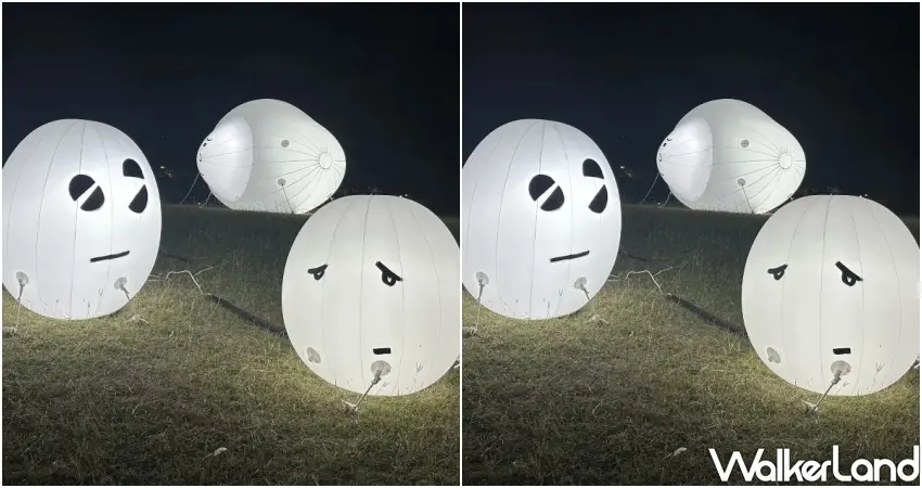▲花博草地展出蕭筑方鬆弛的靈魂大型雕塑,以徹底斷線的放空神情療癒2026白晝之夜。