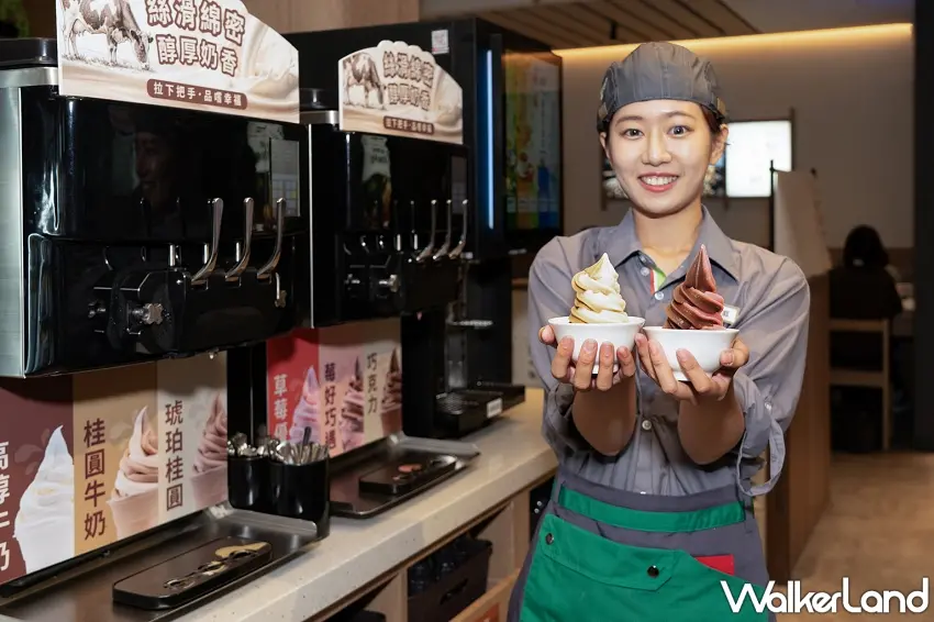 ▲吃完火鍋還想來點甜的,石二鍋台中旗艦店自助吧也有新亮點,牛奶與巧克力色系的霜淇淋一次端上桌,飯後再留一點胃口給甜點剛剛好。圖/石二鍋提供;窩客島整理
