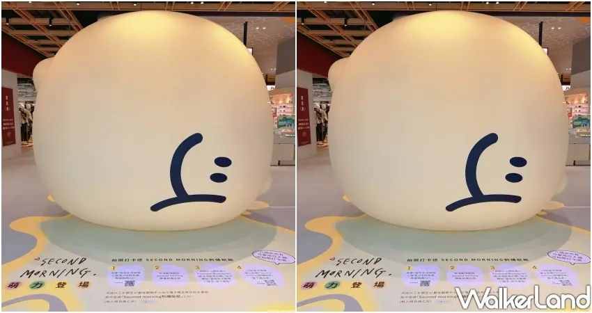 ▲商場館內特別設置SECOND MORNING超大型韓國檸檬氣偶打卡點，吸引許多文青與粉絲前來朝聖拍照。