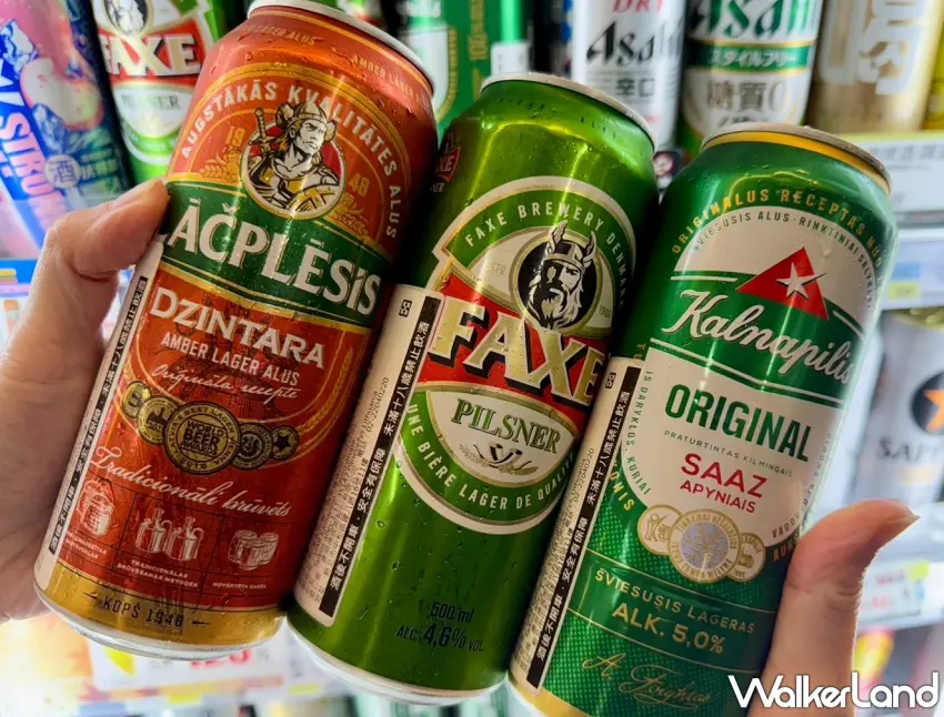 ▲啤酒控這波可以看看萊爾富的立陶宛進口酒款。琥珀色罐裝的「琥珀傳奇啤酒」、綠色包裝的「經典皮爾森啤酒」與「經典拉格啤酒」,3款不同風格一次排開,活動期間任選3件只要129元,想比較不同啤酒風味可以趁這波選購。圖/萊爾富提供;窩客島整理