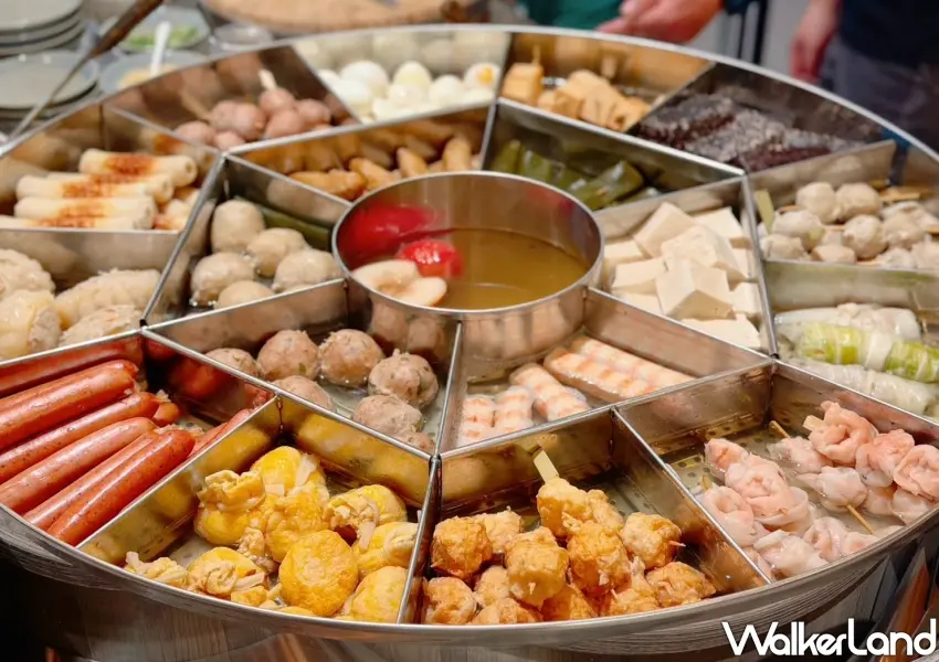 ▲九宮格慢火煨煮的精緻關東煮,嚴選當日新鮮食材,搭配濃郁黃金湯頭,呈顯豐富的多樣化美味選擇。
