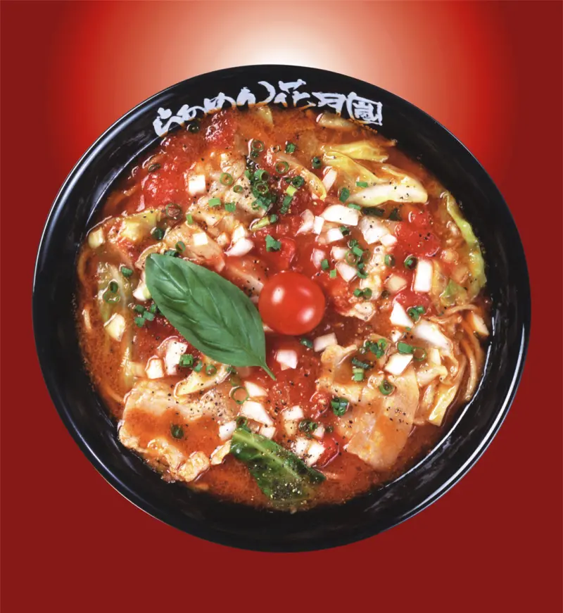 花月嵐新體驗：拉麵X義大利=「大蒜GTR-V蕃茄拉麵」