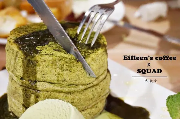[食記] 抹茶控怎能不尖叫！◭Eilleens coffee x SQUAD◨ 完全就是衝著抹茶厚鬆餅而來的啊！(附完整菜單menu) 板橋早午餐/板橋下午茶/板橋漢堡/板橋甜點/板橋美食/板橋聚餐推