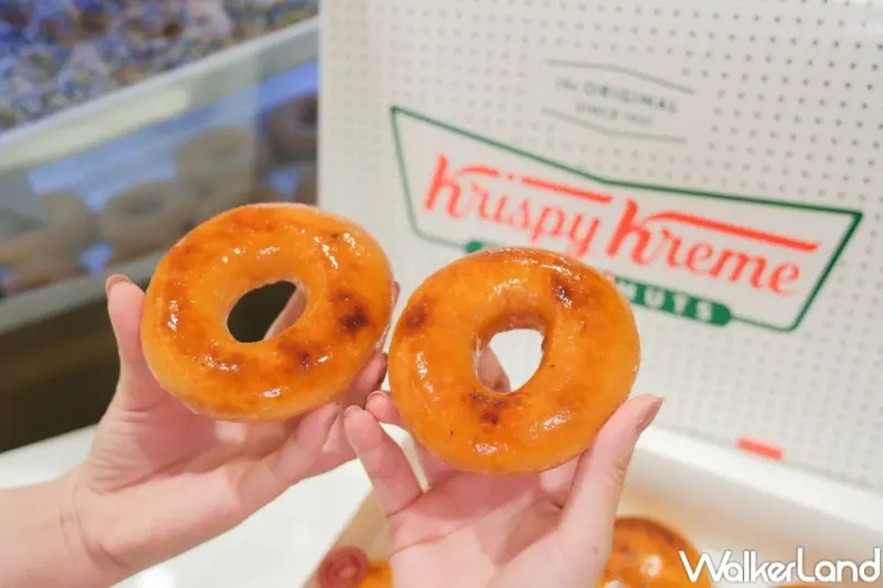 烤布蕾甜甜圈快閃16天！Krispy Kreme烤布蕾甜甜圈，加碼烤布蕾夾心貝開吃。