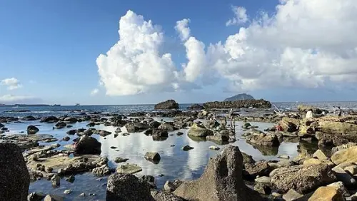 基隆最美看海秘境|八斗子大坪海岸|基隆海上天空之鏡|步行約一分鐘即可到達|基隆八斗子玩水盛地