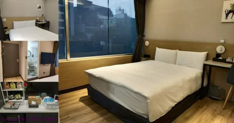 台北飯店「旅居文旅（松山驛站）」對面就是饒河街夜市.樓下有全聯.走路１０分鐘松山捷運站