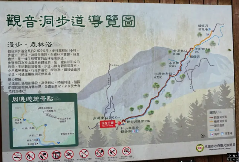 【復興步道】觀音洞步道南口,走到蝙蝠洞步道,瀑布,免門票景點