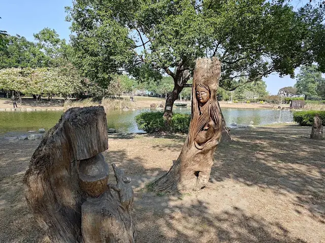 溪州公園 - 綠意湖 - 樹雕 - 美女 - 老鼠