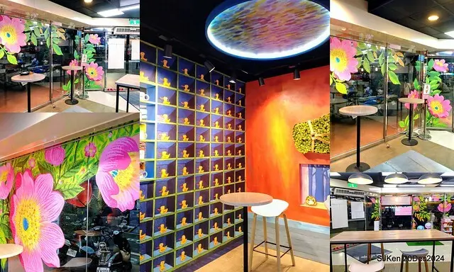 Hi-Life Convenience store Hsinchu river branch store with Jimmy painting theme store,  新竹 Hi-life 護城河畔幾米主題店 by SJKen , Dec 20, 2024.